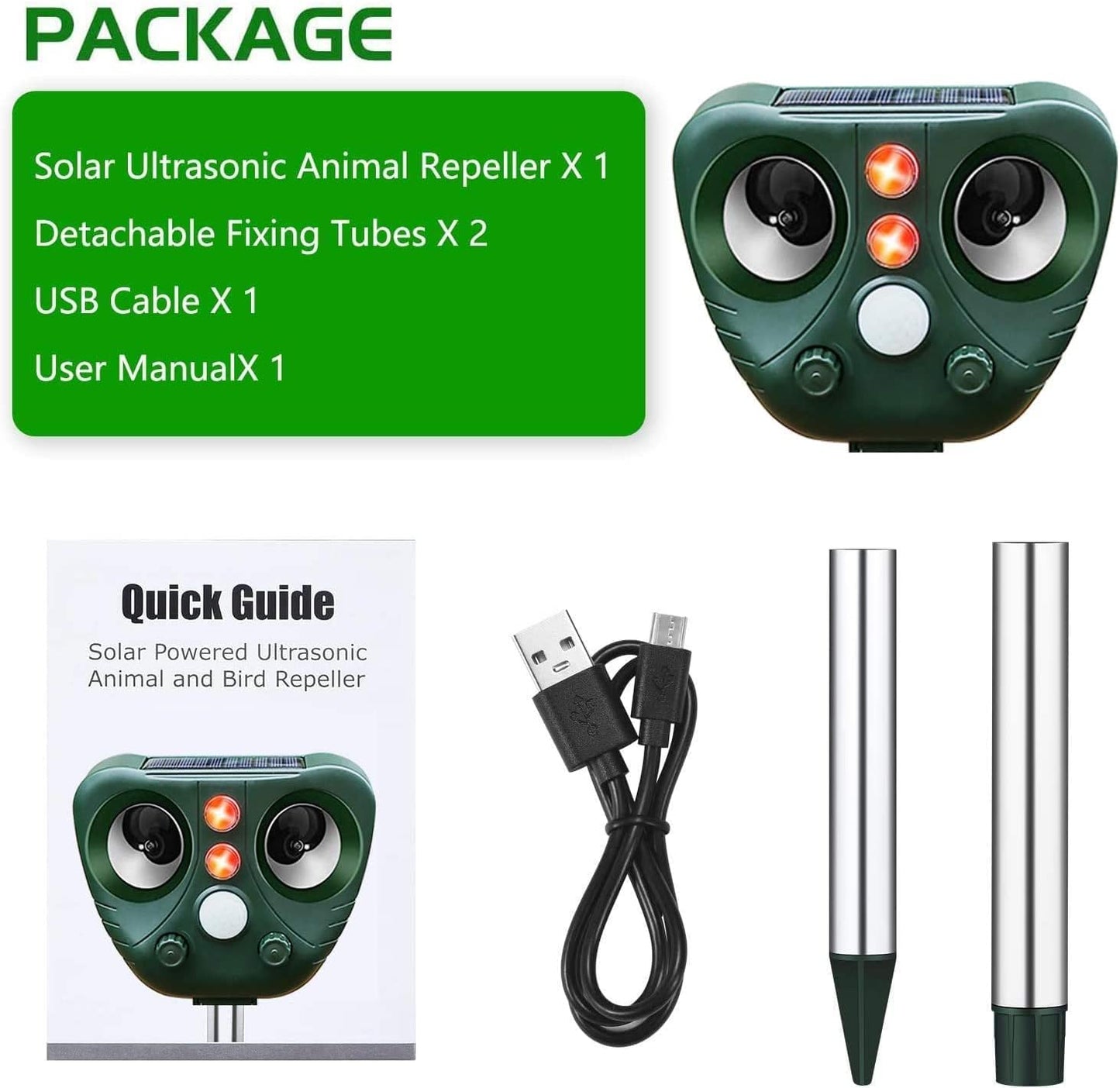 Weatherproof Bird Deterrent System for Garden Defense
