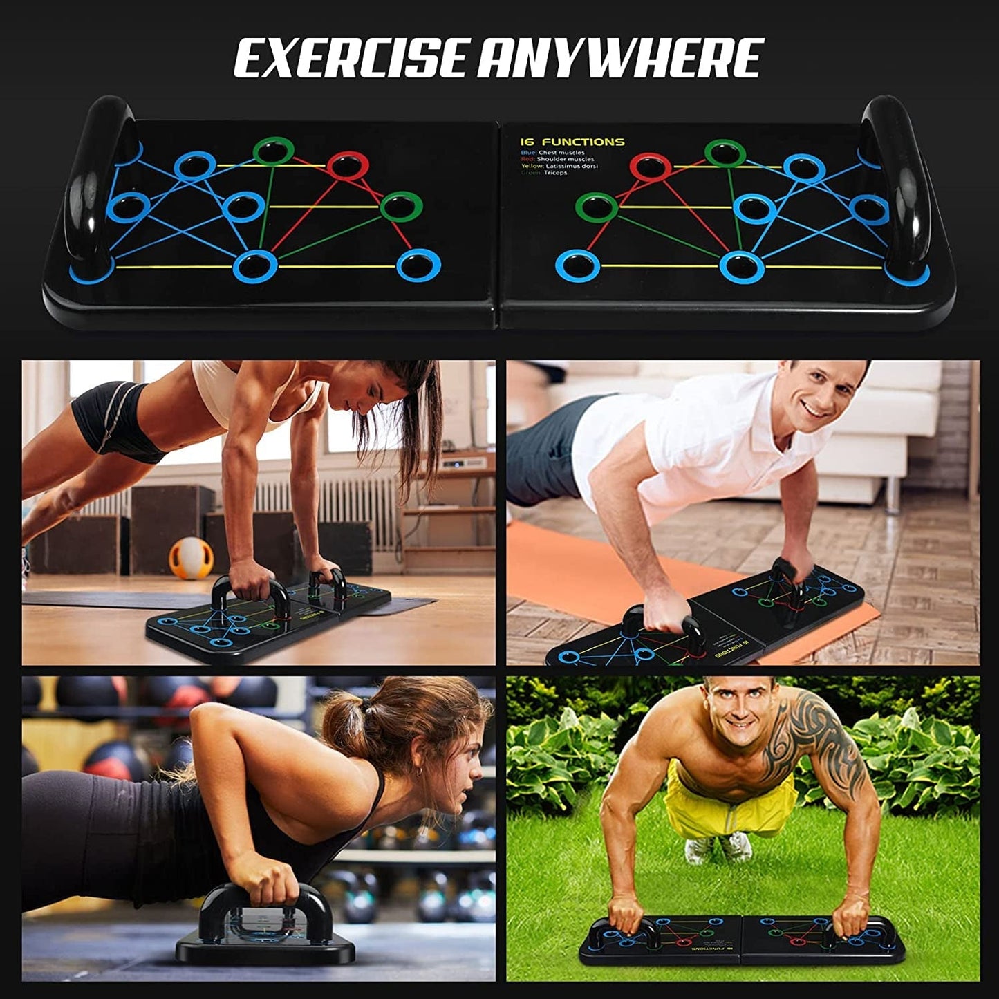 Upgraded Push up Board, 22 in 1 Home Workout Equipment, Strength Training Pushup Stands, Chest Muscle Exercise Professional Equipment Strength Training Arm Men & Women Weights, Gift for Boyfriend