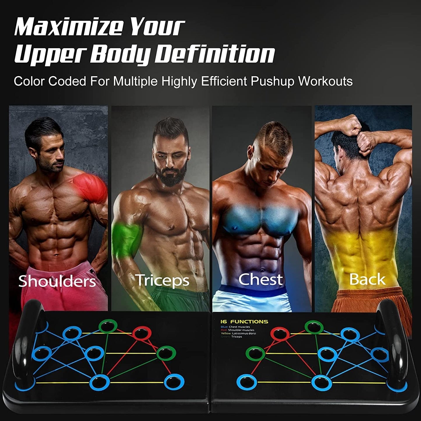 Upgraded Push up Board, 22 in 1 Home Workout Equipment, Strength Training Pushup Stands, Chest Muscle Exercise Professional Equipment Strength Training Arm Men & Women Weights, Gift for Boyfriend