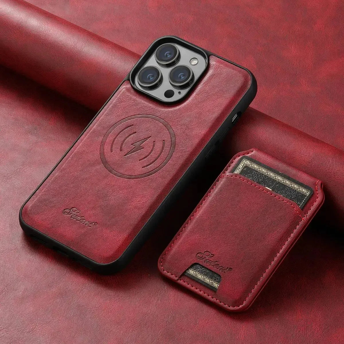 Vintage Leather Wallet Phone Case with Card Holder