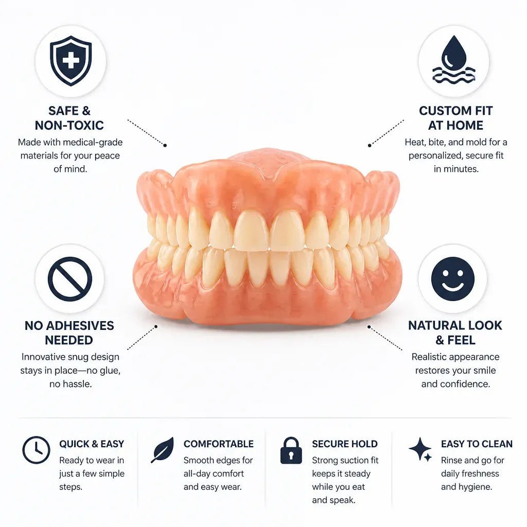 Natural Smile Full Denture Set (Upper & Lower)