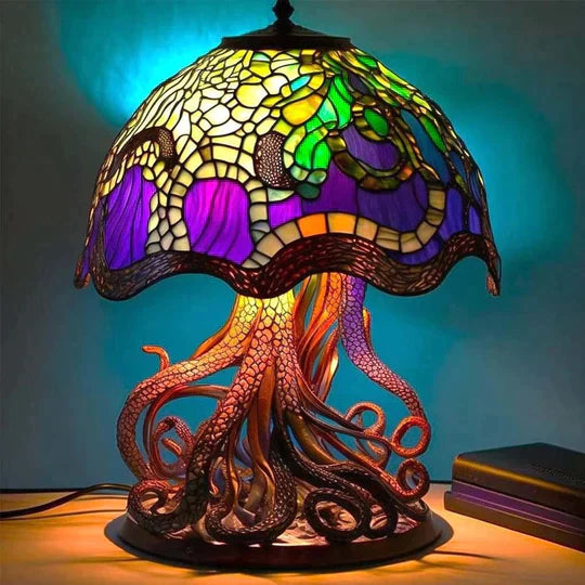 Elegant Glass Office Table Lamp – Vibrant Home Decor