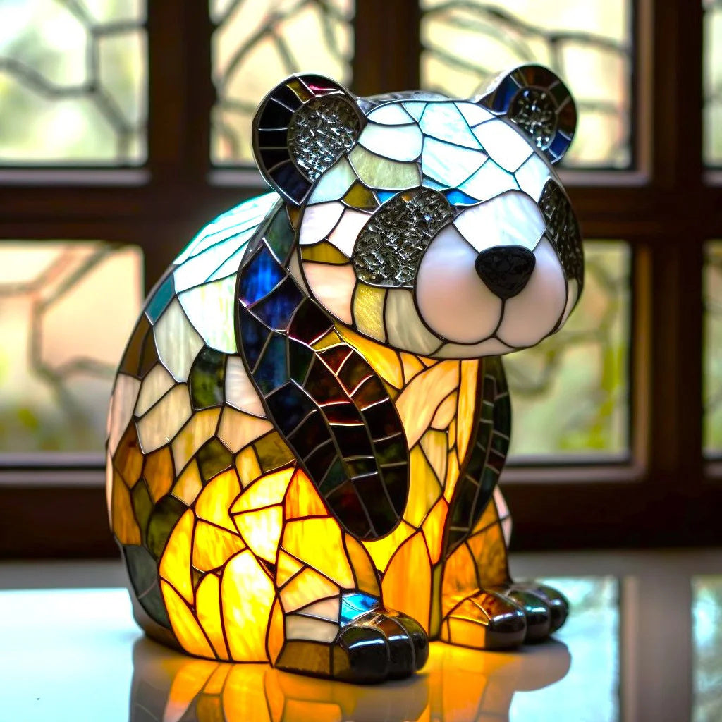 Beautiful Crystal Zoo Table Lamp