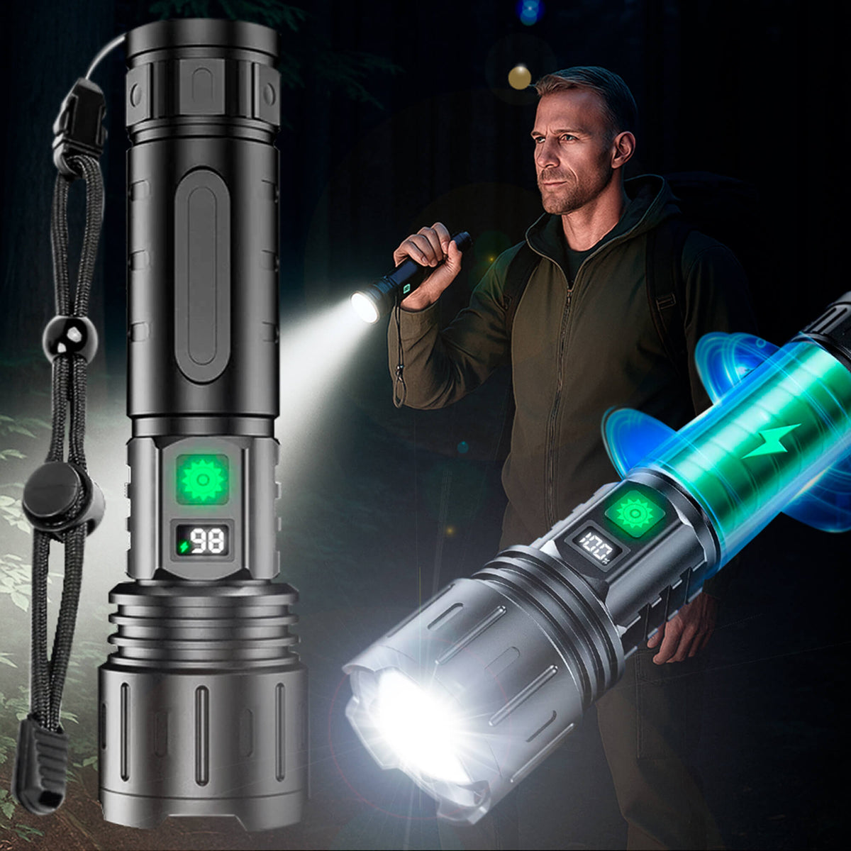 Powerful LED Torch Quick Charging High Lumen