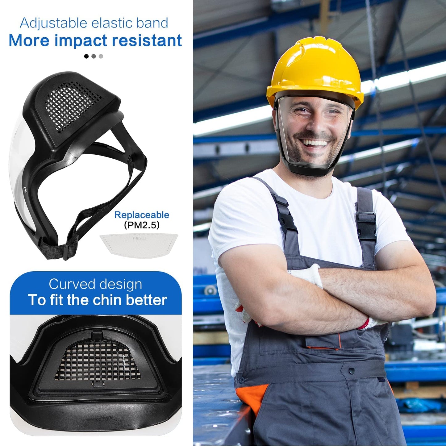 Transparent Anti-Fog Protective Face Shield Visor