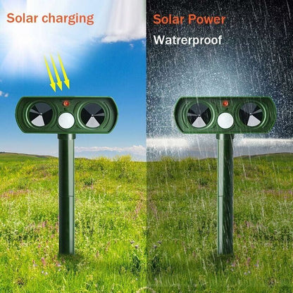 Weatherproof Solar Motion Activated Animal Deterrent