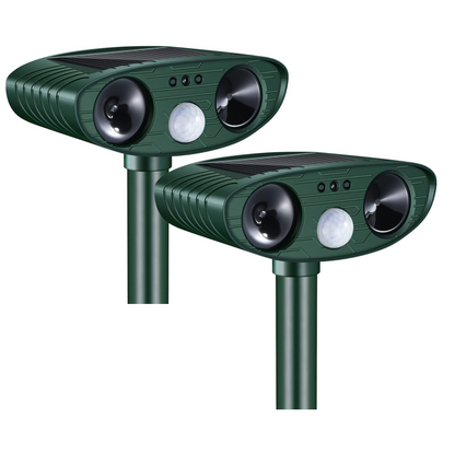 Weatherproof Solar Powered Animal Deterrent Ultrasonic Repeller
