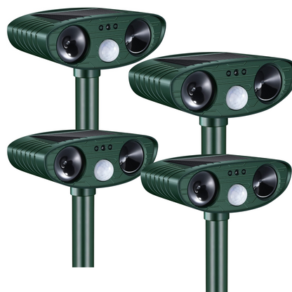 Weatherproof Solar Powered Animal Deterrent Ultrasonic Repeller