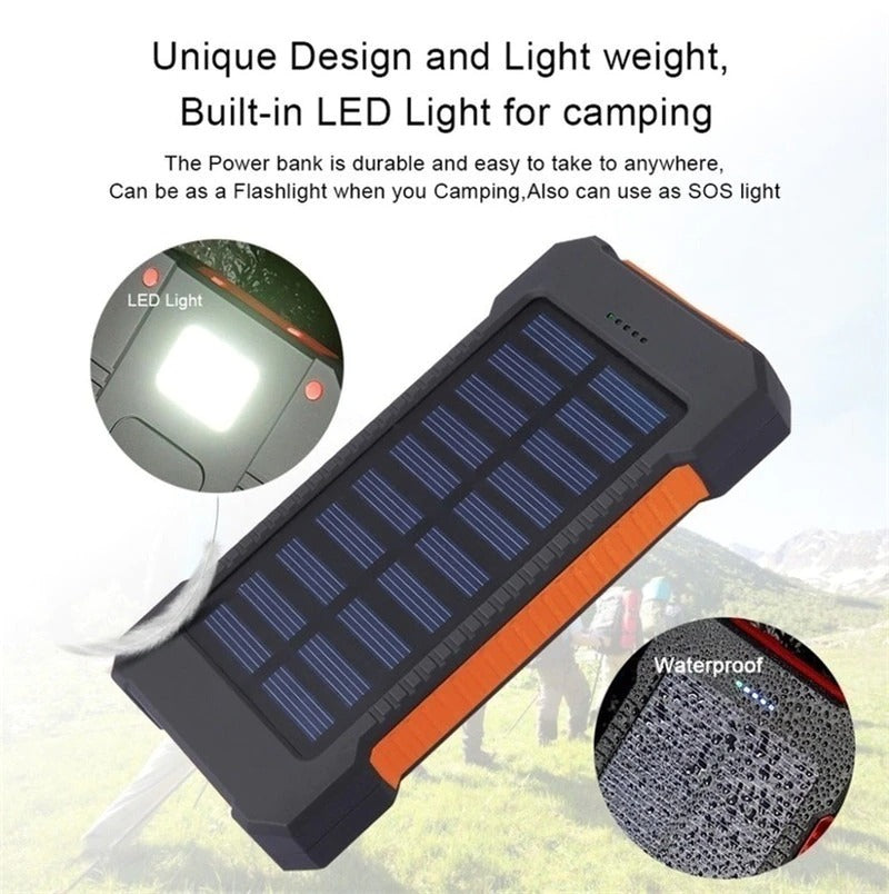 Compact Quick Charge Solar Powered Dual USB Charger