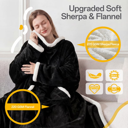Oversized Sherpa Wearable Blanket