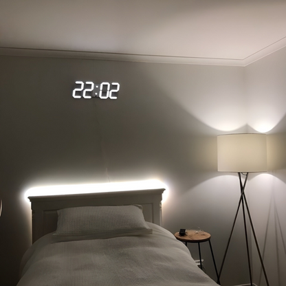 Modern 3D LED Clock with Night Light Function - QerLight