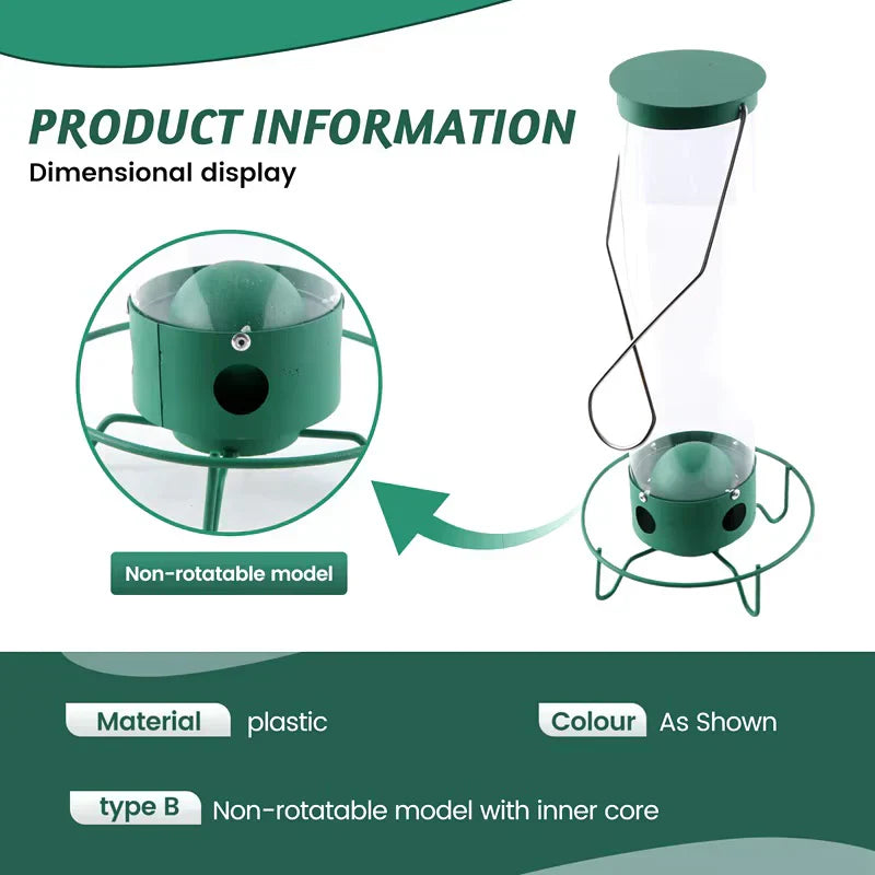Durable Outdoor Bird Feeder with Multiple Feeding Stations