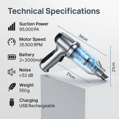 Compact Rechargeable Auto Vacuum Mini Cleaning Tool