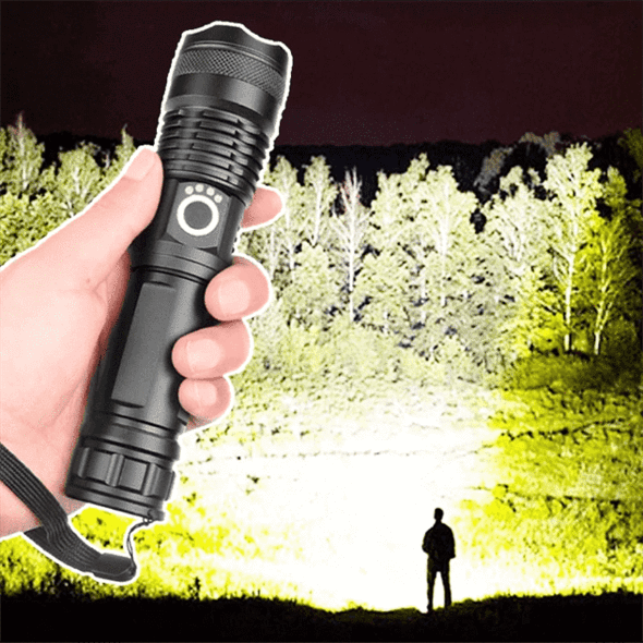 Compact Rechargeable Zoom LED Flashlight