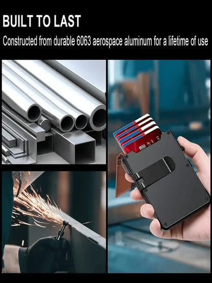 Leather RFID Wallet with Money Clip & ID Card Holder