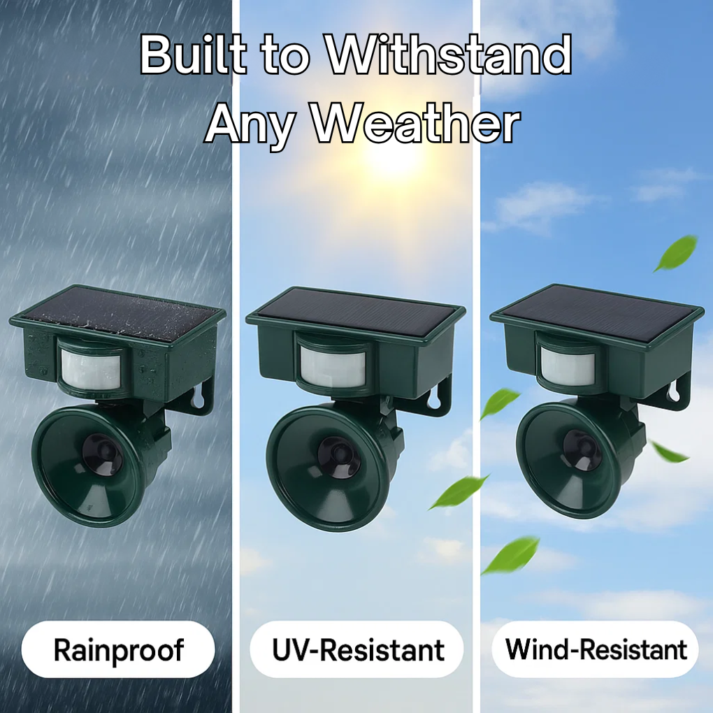 Solar Powered Outdoor Bird Repellent Scarer Device