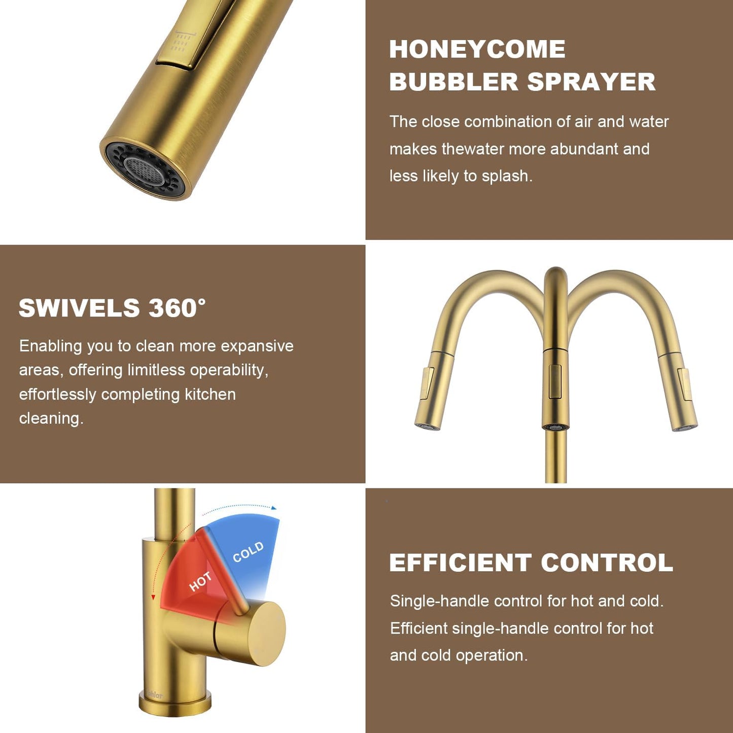 Simple Mount Kitchen Faucet with Flexible Spray Head