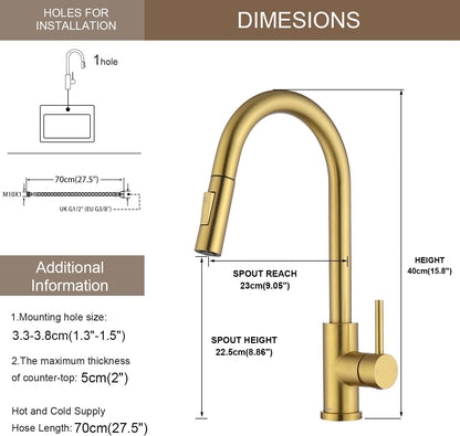 Simple Mount Kitchen Faucet with Flexible Spray Head