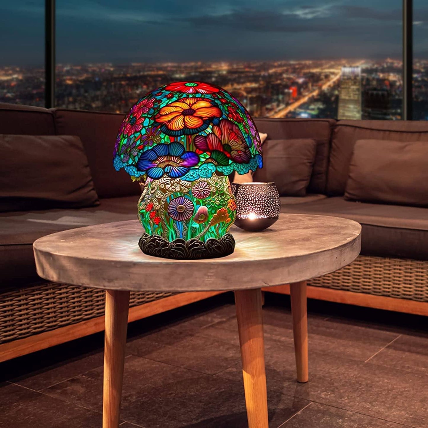 Elegant Glass Office Table Lamp – Vibrant Home Decor