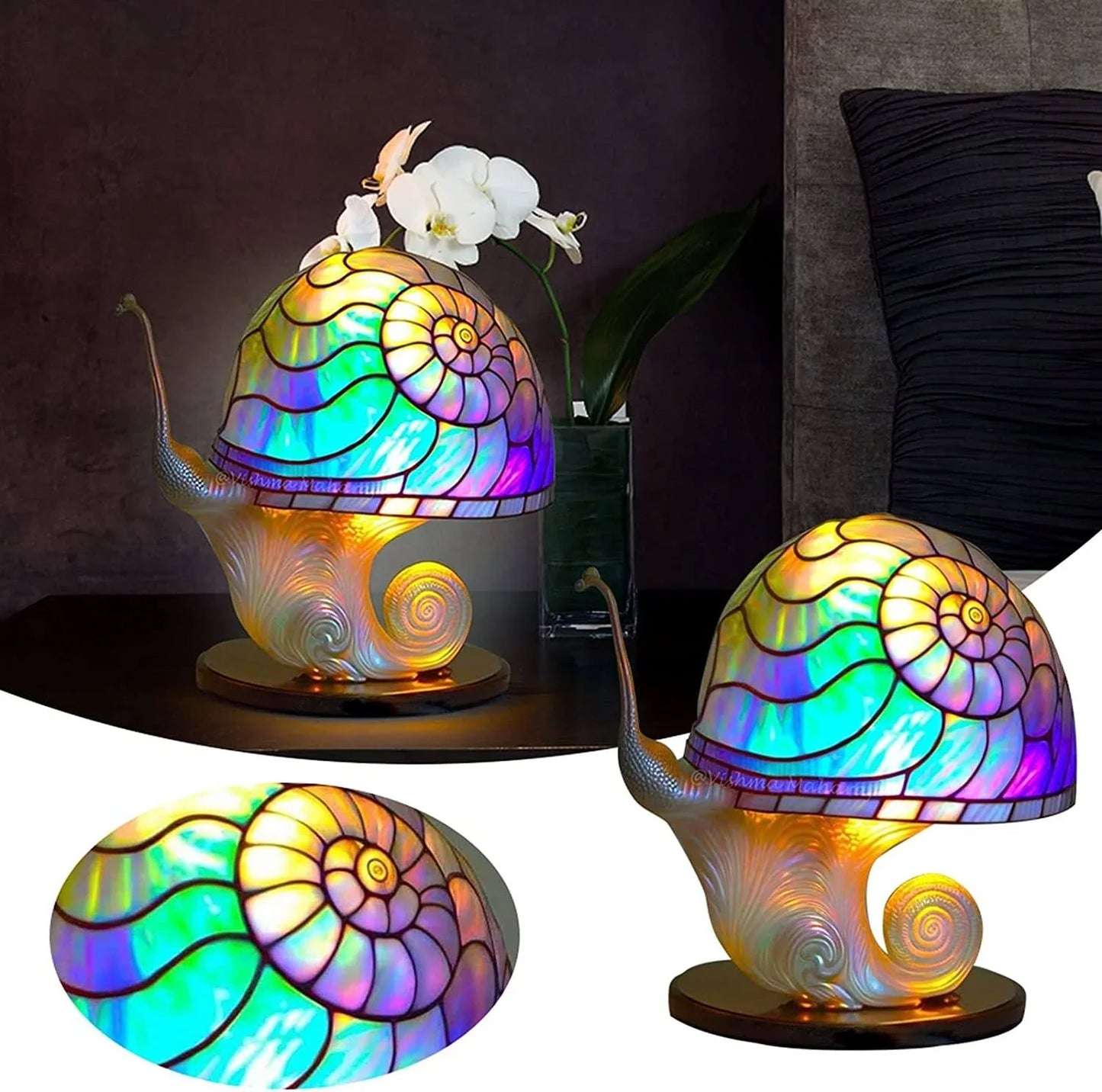 Elegant Glass Office Table Lamp – Vibrant Home Decor