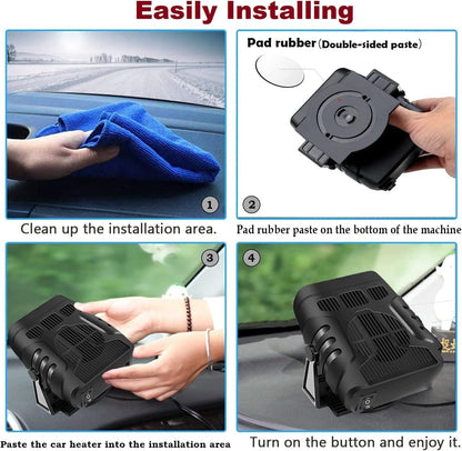 Portable 12V Auto Heater for Quick Window Defrost