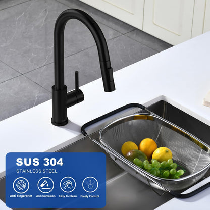 Simple Mount Kitchen Faucet with Flexible Spray Head