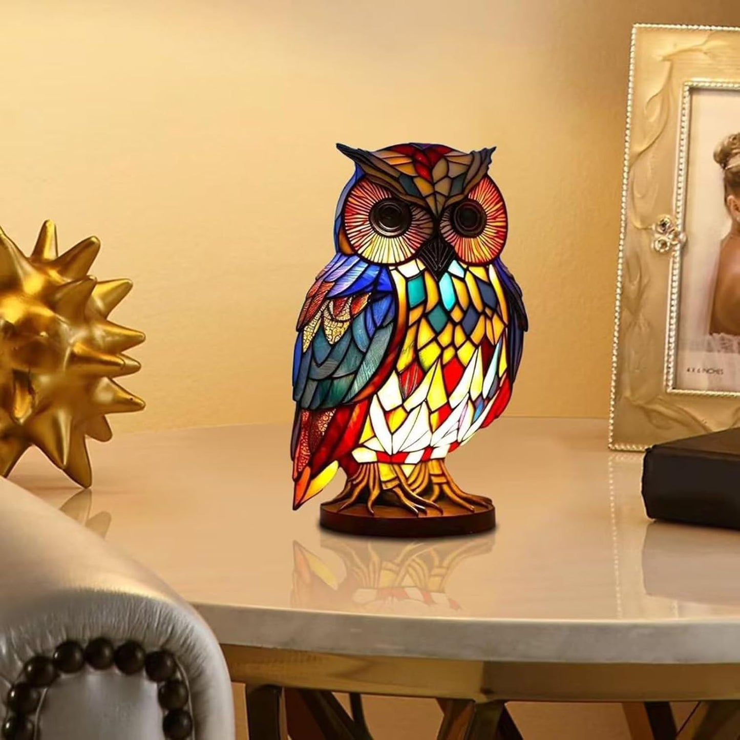 Beautiful Crystal Zoo Table Lamp