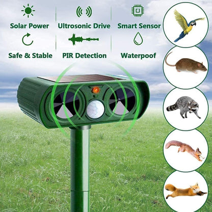 Weatherproof Solar Motion Activated Animal Deterrent