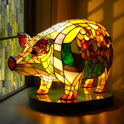 Beautiful Crystal Zoo Table Lamp