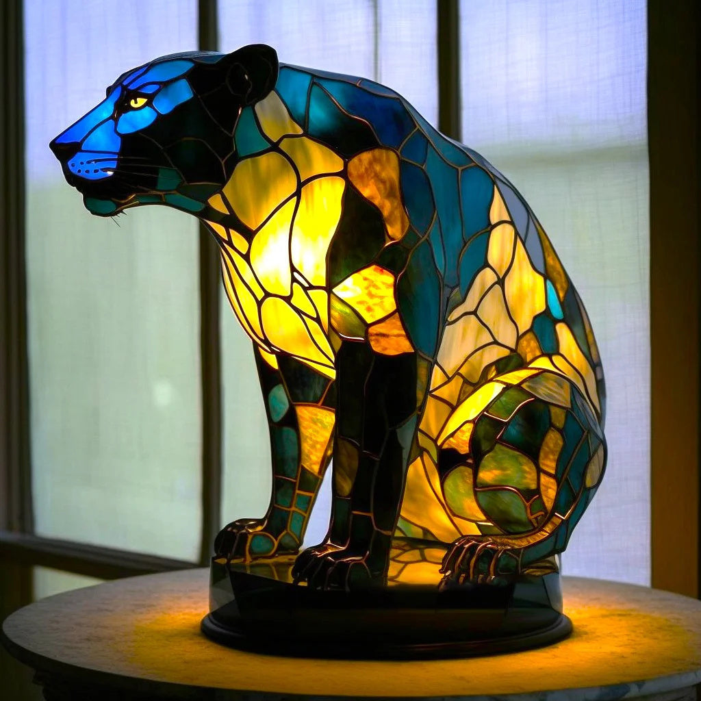 Beautiful Crystal Zoo Table Lamp