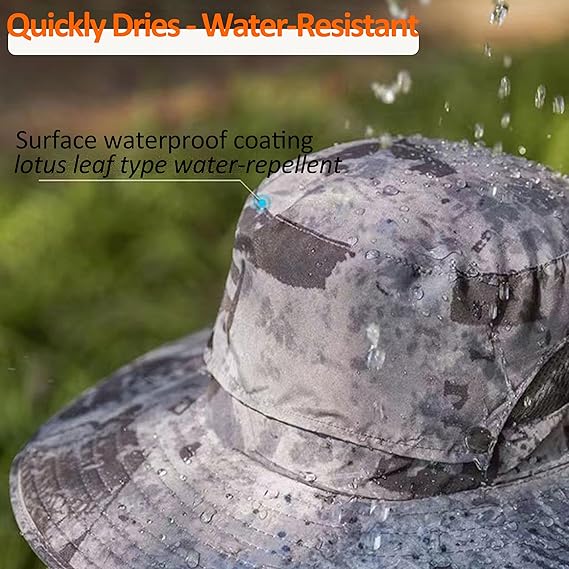 Breathable Sports Hat with Extra Wide Brim and Cooling Fans