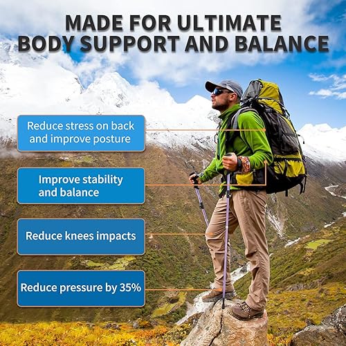 Portable Folding Hiking and Trekking Walking Sticks