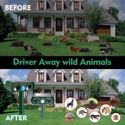 Weatherproof Solar Motion Activated Animal Deterrent