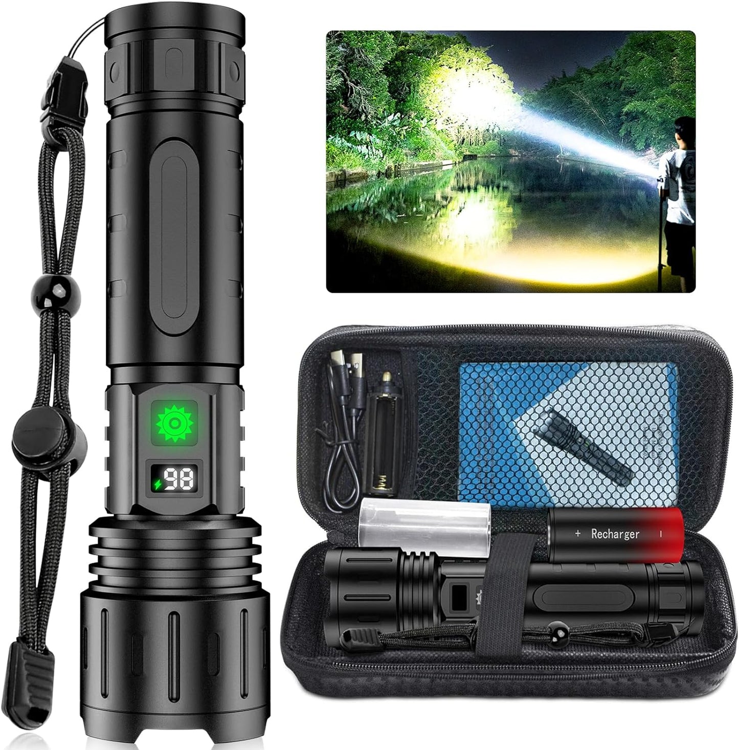 Powerful LED Torch Quick Charging High Lumen - Korstal