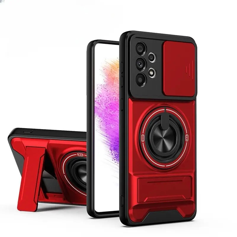 4-in-1 Protective Phone Case with Ring Holder & Kickstand
