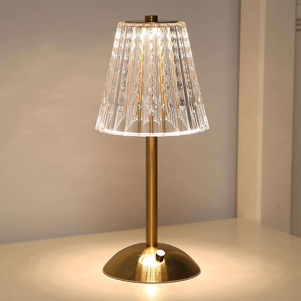 Elegant Crystal Glass Desk Lamp with Shimmering Shade