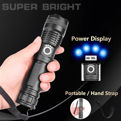 Intense Focus Rechargeable LED Torch Super Bright Beam