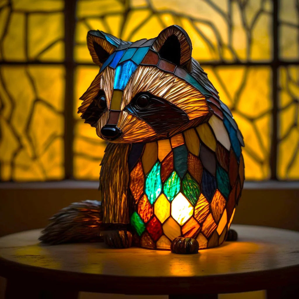 Beautiful Crystal Zoo Table Lamp