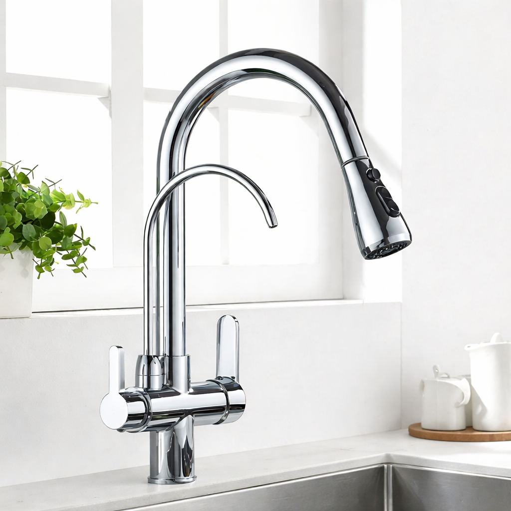 Kitchen Faucet with Filtered Water System
