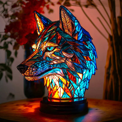 Vibrant Artisan Glass Wildlife Table Light