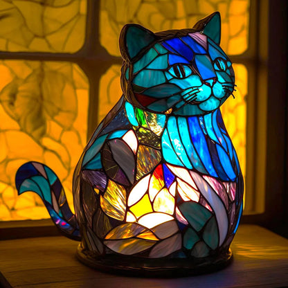 Vibrant Artisan Glass Wildlife Table Light