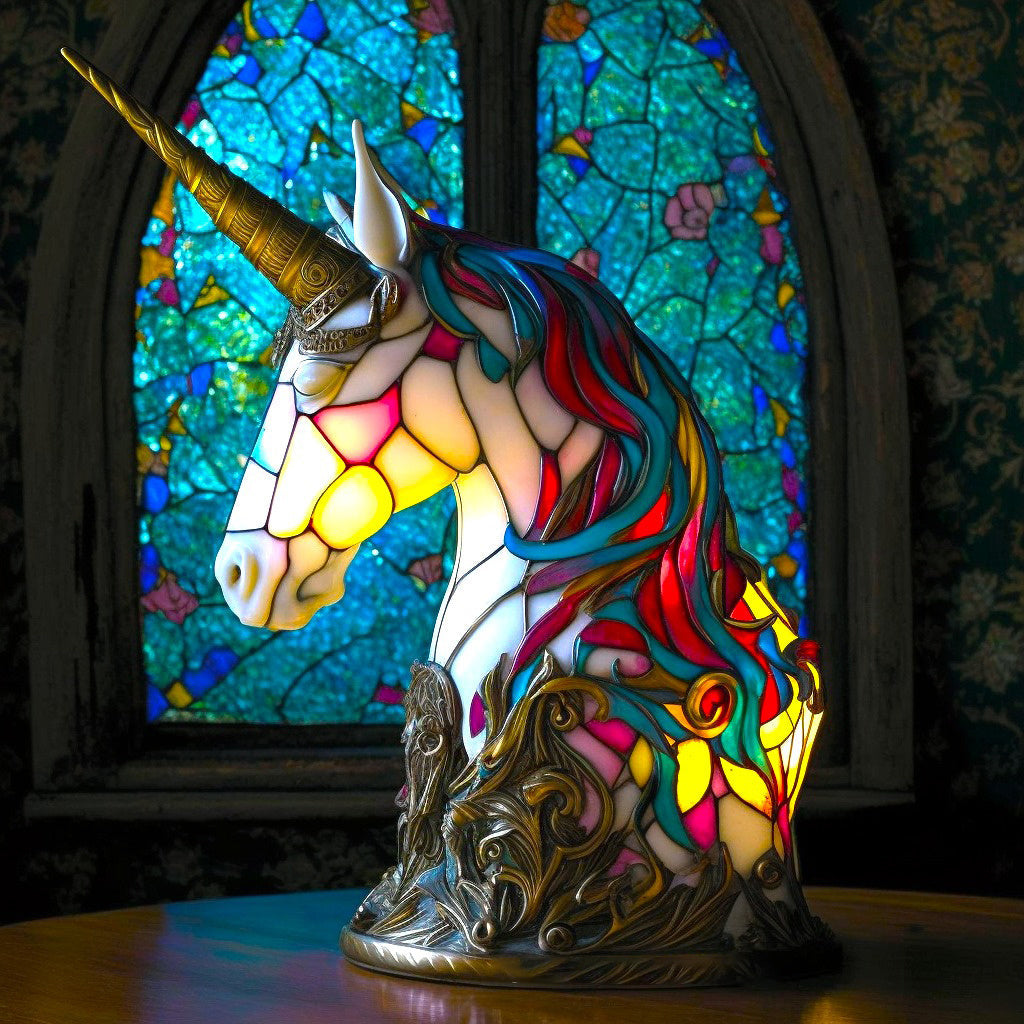 Vibrant Artisan Glass Wildlife Table Light