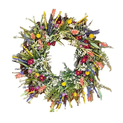 Vibrant Blossom Door Wreath Seasonal Home Accent