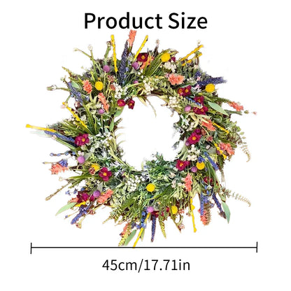 Vibrant Blossom Door Wreath Seasonal Home Accent