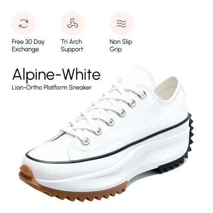Women’s Casual Platform Sneakers – Tri-Arch Support