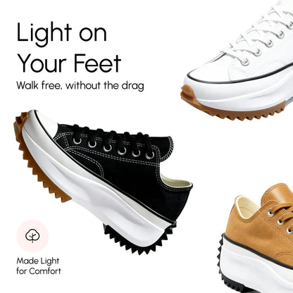 Women’s Casual Platform Sneakers – Tri-Arch Support