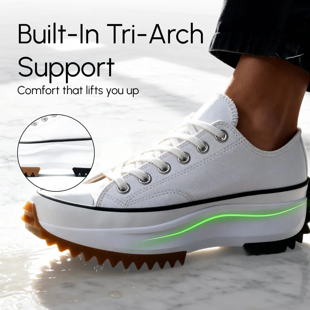 Women’s Casual Platform Sneakers – Tri-Arch Support