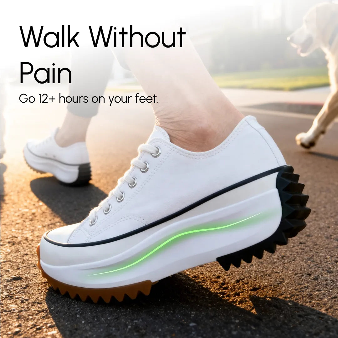 Women’s Casual Platform Sneakers – Tri-Arch Support