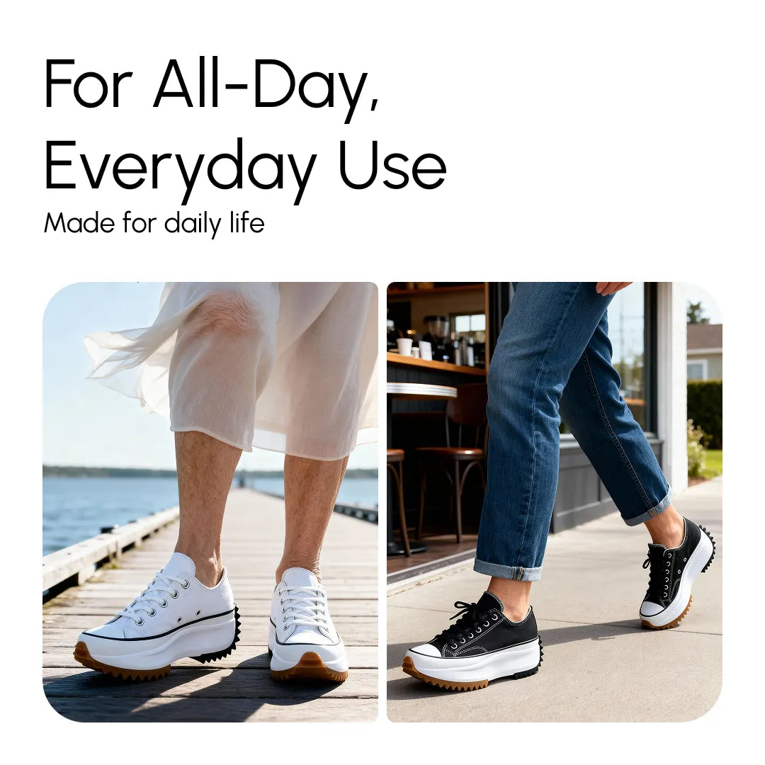 Women’s Casual Platform Sneakers – Tri-Arch Support