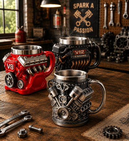 Engine Block Coffee Mug – Unique Automotive Gift